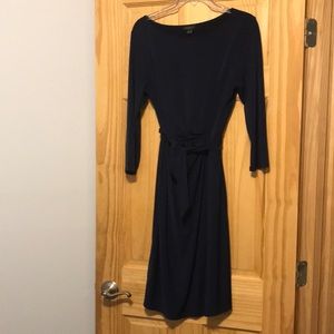 Ann Taylor navy dress with 3/4 sleeves